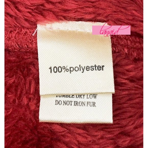 Dylan True Grit Plush Half-Zip Pullover Brick Warm Sherpa Fuzzy Teddy Shearling - Picture 5 of 7